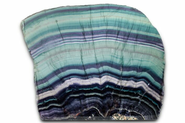 Colorful Polished Rainbow Fluorite Slab #338336